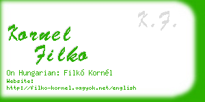 kornel filko business card