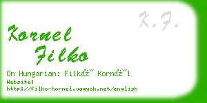 kornel filko business card